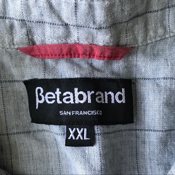 Betabrand Button down shirt Sz XXL Lt Gray color - Picture 4 of 6